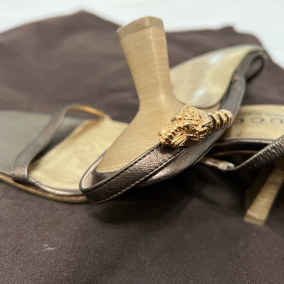 Gucci square sandals with kitten heel - Picture 5 of 7